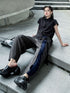 Stripe Panel Wide Pants